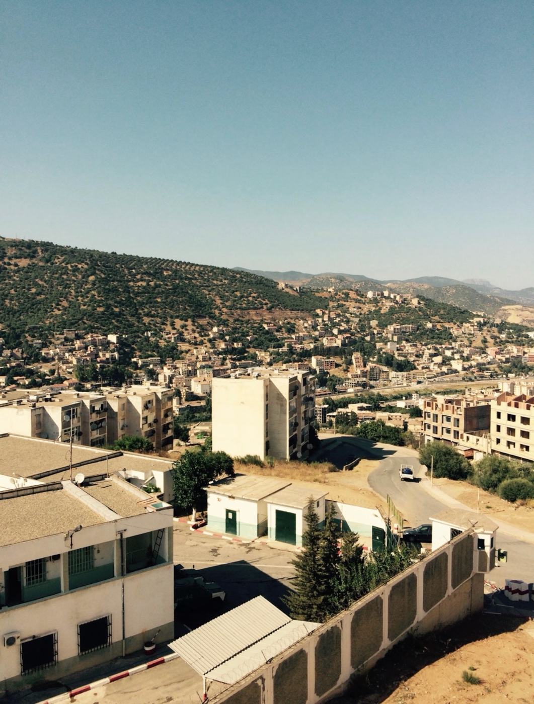 Town nestled among hills in Algeria